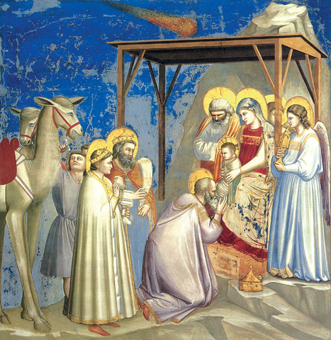 La adoración de los Magos, de Giotto