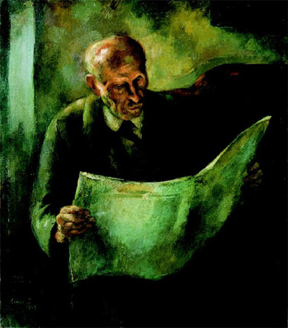 'Hombre leyendo', de István Szönyi (1943)
