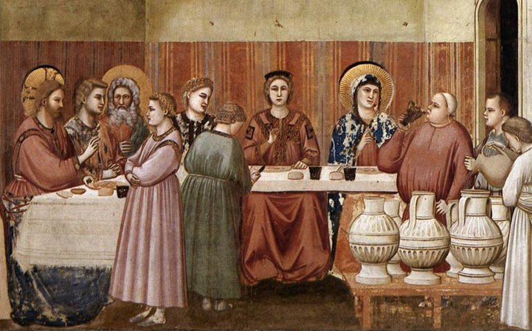 'Las bodas de Caná'. Giotto. Capilla de los Scrovegni, Padua (Italia)