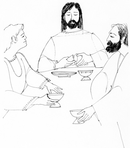 'Emaús'. Dibujo de Francisco Izquierdo