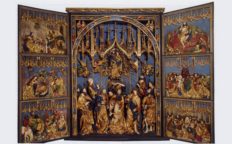 'Polonia. Tesoros y colecciones: Altar de la Dormición', de Veit Stoss. Basílica de Santa María, Cracovia (siglo XV)