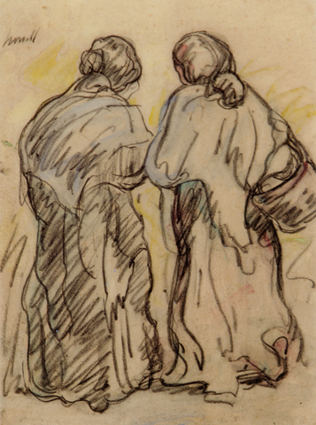 'Dibujo (dos mujeres de espaldas)', de Isidro Nonell y Monturiol