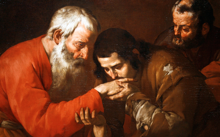 'Regreso del hijo pródigo' (detalle). Anónimo. Museo de arte bíblico, Nueva York