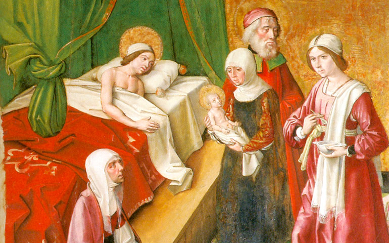 'El nacimiento de la Virgen' (detalle), de Pedro Berruguete. Museo diocesano de Palencia