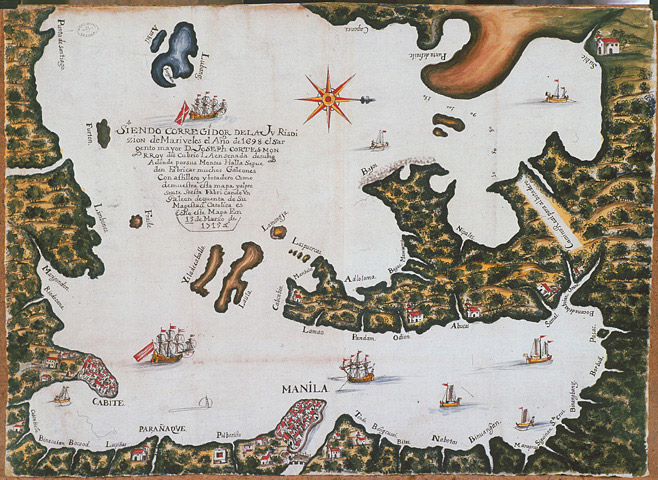 Mapa de la bahía de Manila, 1715. Archivo General de Indias, Sevilla