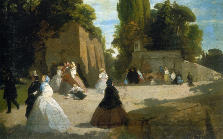 'El paseo del Muro Torto', de Antonio Puccinelly (1852). Instituto Matteuci (Viareggio)