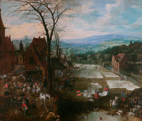 'Mercado y lavadero en Flandes', de Brueghel 'el Viejo', y Momper 'el Joven'