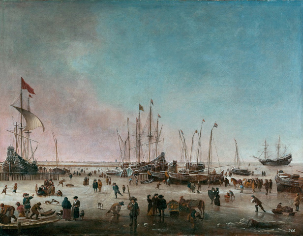 'El puerto de Amsterdam en invierno', de Dubbels