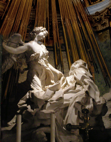 Jesús, despojado de sus vestiduras. Éxtasis de santa Teresa, de Bernini. Roma