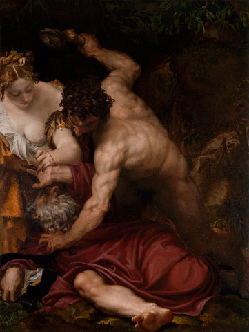 'La tentación de san Antonio' (1552). Museo de Bellas Artes de Caen, Francia