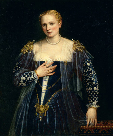 'Retrato de una dama' ('La bella Nani') (c. 1560-65). El Louvre, París