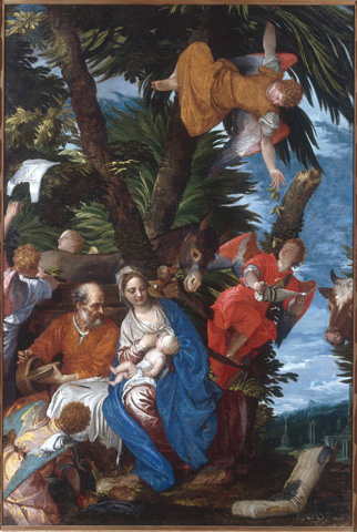 'Descanso en la huida a Egito' (c. 1570-72). Museo de Arte de Sarasota, Florida