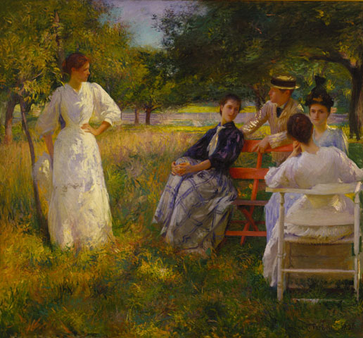 'En el huerto', de Edmund Charles Tarbell (1891)