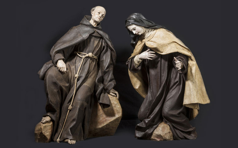 'San Pedro de Alcántara confesando a santa Teresa' (siglo XVII). Santuario del Santo Cristo 'Ecce Homo', Bembibre (León).
