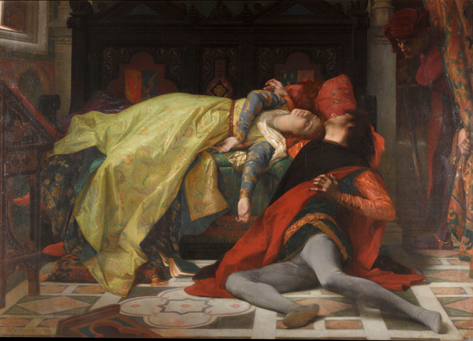 'Muerte de Francesca de Rímini y Paolo Malatesta', de A. Cabanel (1870)