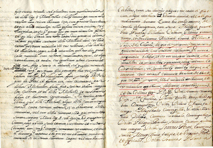 Sentencia arzobispal que declara milagrosa la restitución de la pierna a Miguel Pellicer. 27 de abril de 1641