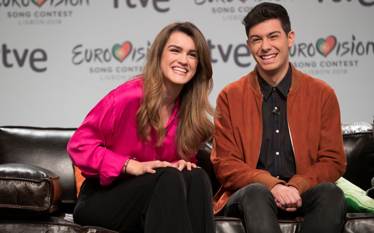 Amaia y Alfred, en la presentación de su canción para el festival de Eurovisión