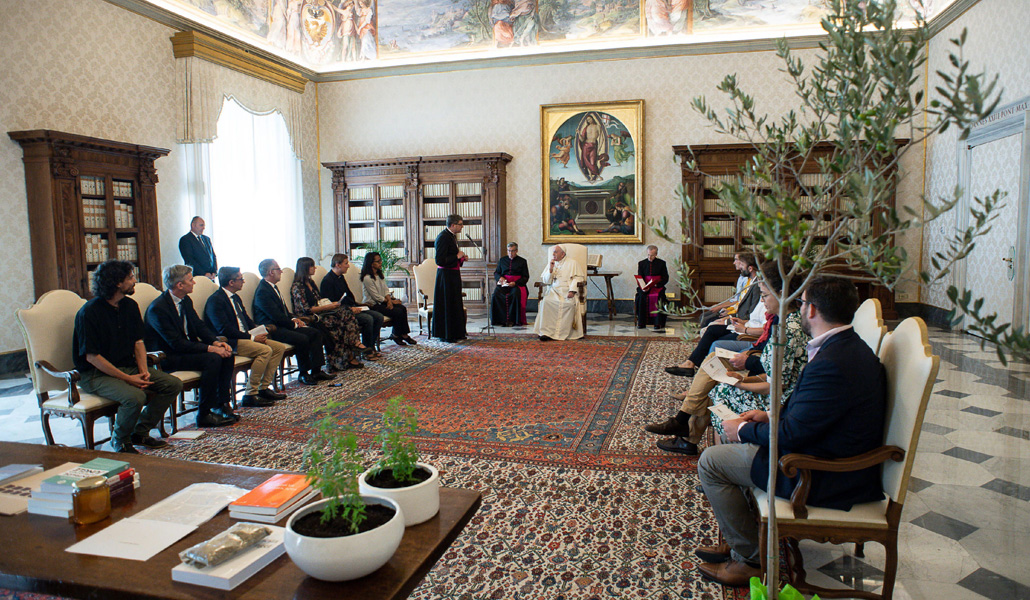 Francisco recibió el día 3 en el Vaticano a un grupo de expertos en ecología que colaboran con los obispos franceses