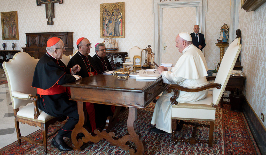 El Papa Francisco recibió en audiencia privada a la cúpula de la Conferencia Episcopal Española el pasado 19 de septiembre