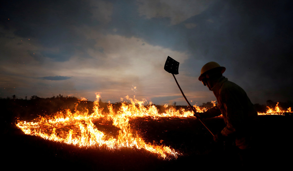 Incendio en Tenharim Marmelos, Estado de Amazonia, Brasil