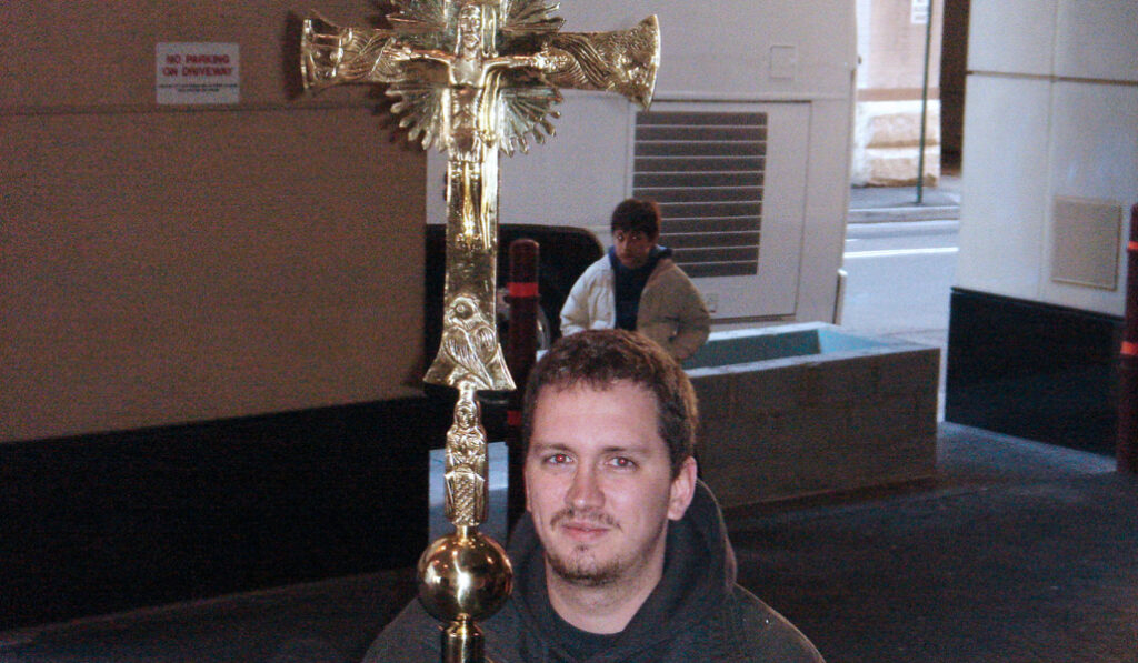 Rubén Pérez Ayala, que luego sería sacerdote, en misión en la JMJ de Sidney 2008.