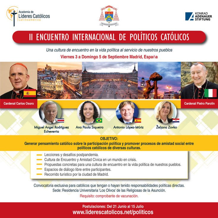 Cartel del II Encuentro Internacional de católicos con responsabilidades políticas