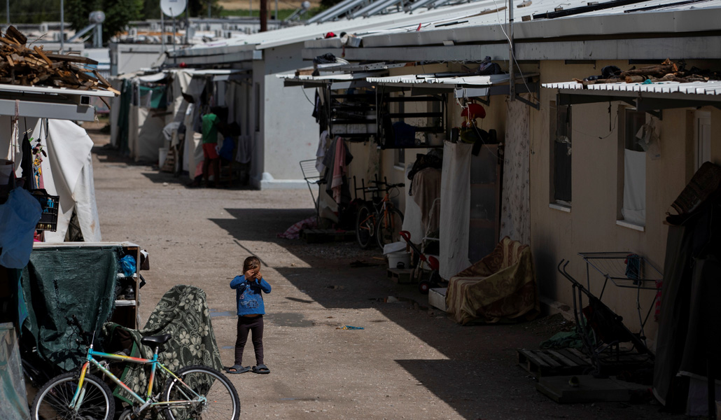 Campo de refugiados en Grecia