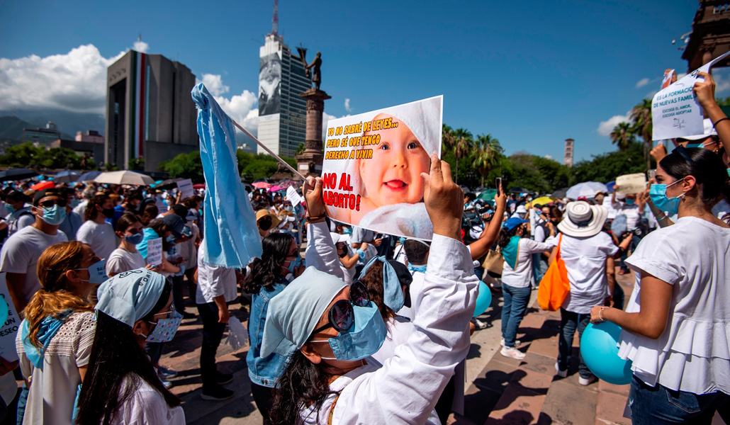Manifestación contra el aborto en México