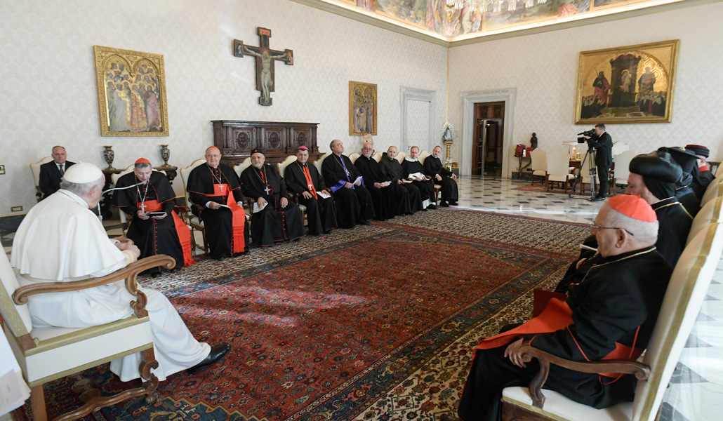 El Papa con líderes cristianos de Irak
