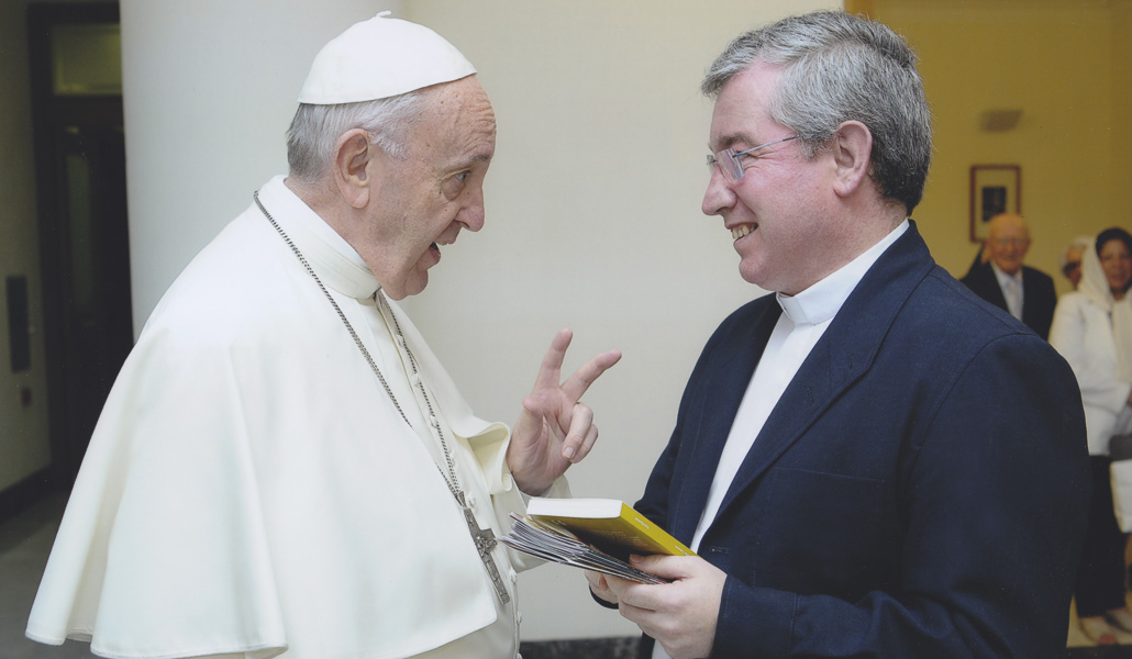Fernando Prado, con el Papa Francisco