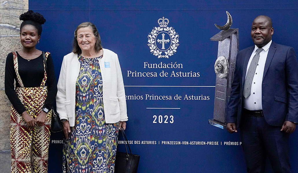 Miembros de Mary's Meals en Oviedo en los premios Princesa de Asturias