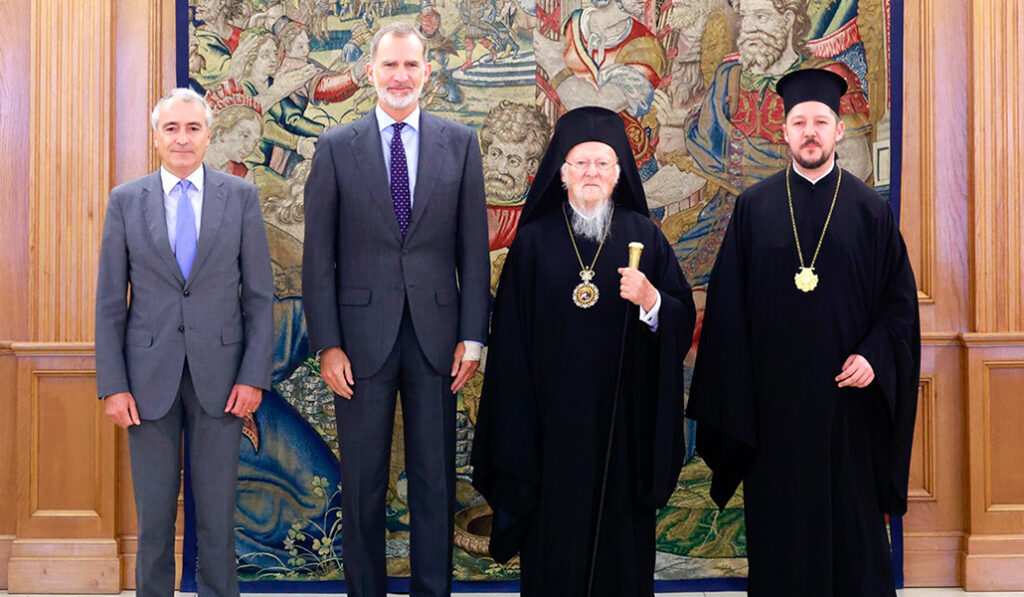 El Felipe El rey Felipe VI recibe al patriarca Bartolomé en la Zarzuela