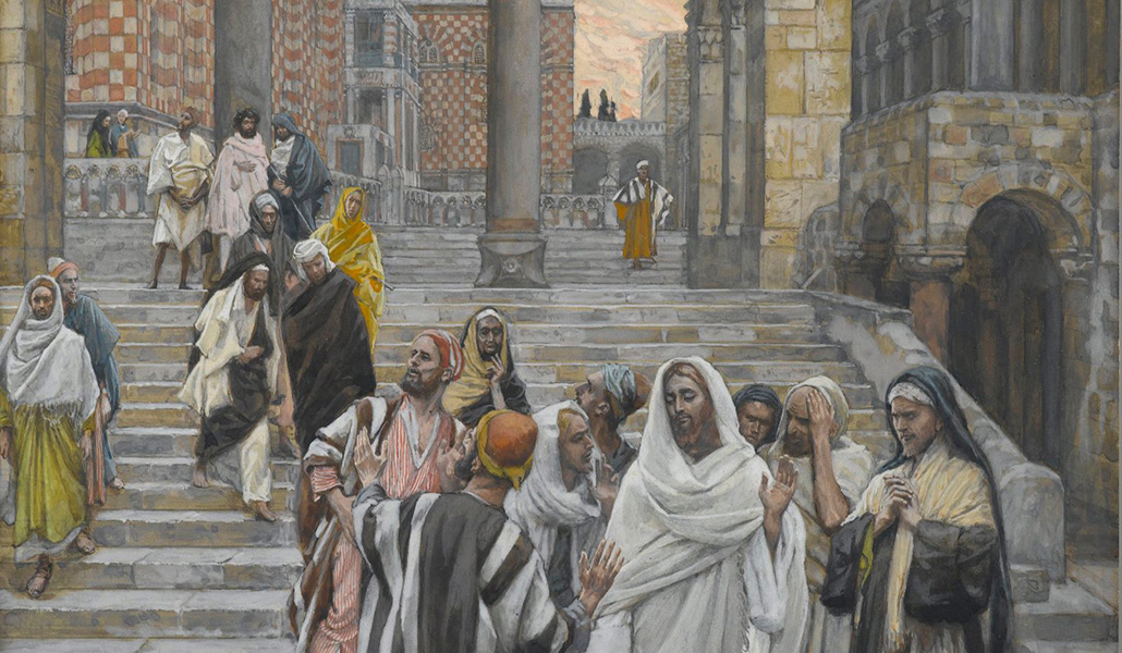 'Los apóstoles admiran el edificio del Templo'. James Tissot. Museo de Brooklyn, Nueva York