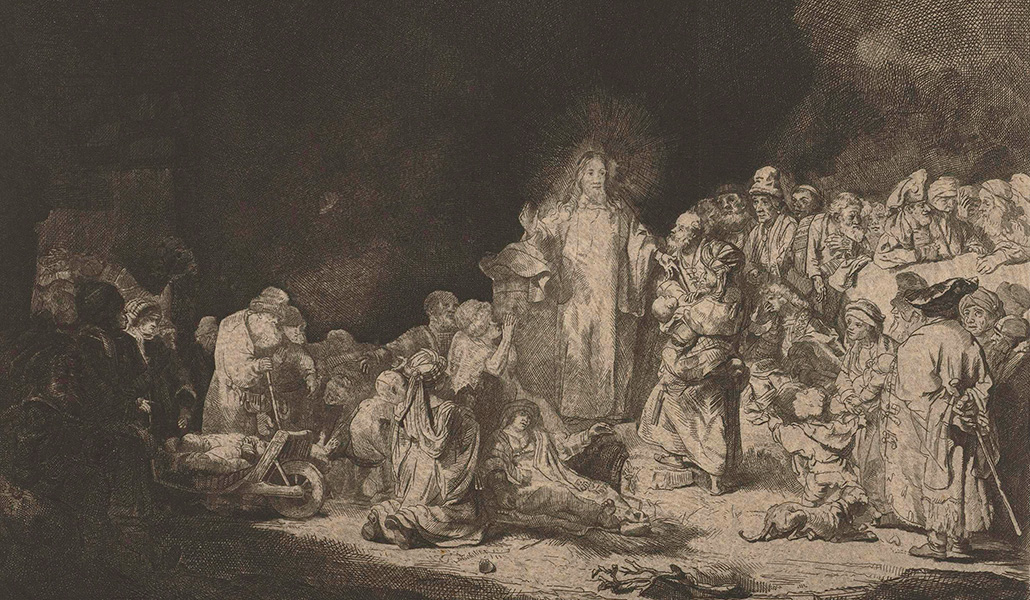 'Cristo predicando' de Jacques-Philippe Le Bas. Rijksmuseum, Amsterdam (Holanda)