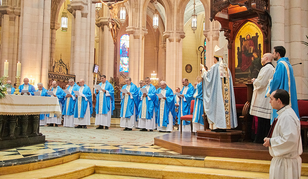 Los nuevos vicarios junto al cardenal el pasado 8 de septiembre