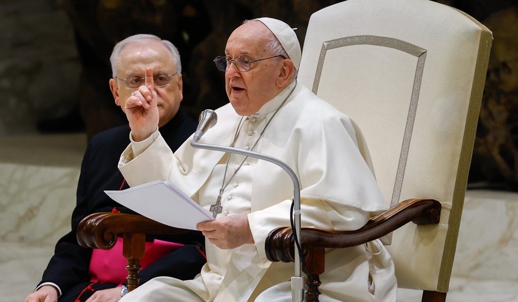 El Papa Francisco durante su audiencia general el 27 de diciembre