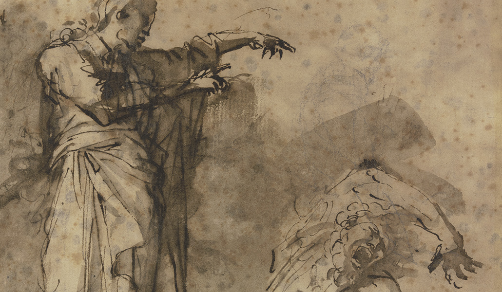 Estudio para 'Cristo exorcizando a un demonio'. Salvator Rosa. Städel Museum, Frankfurt am Main’.