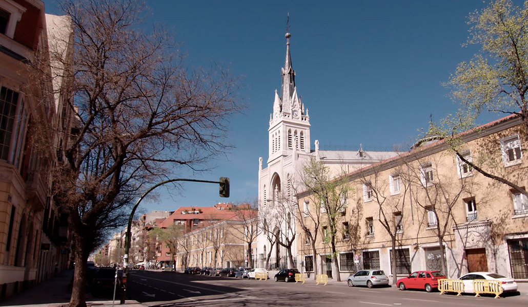 Fachada del primer monasterio de la orden de la Visitación en Madrid