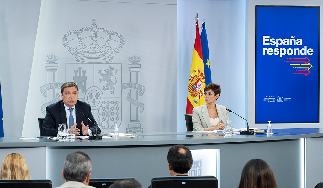 El ministro Luis Planas durante la presentación del proyecto