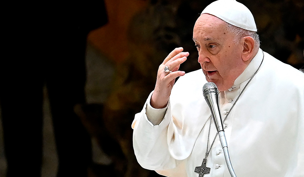 El Papa Francisco durante su catequesis sobre la avaricia