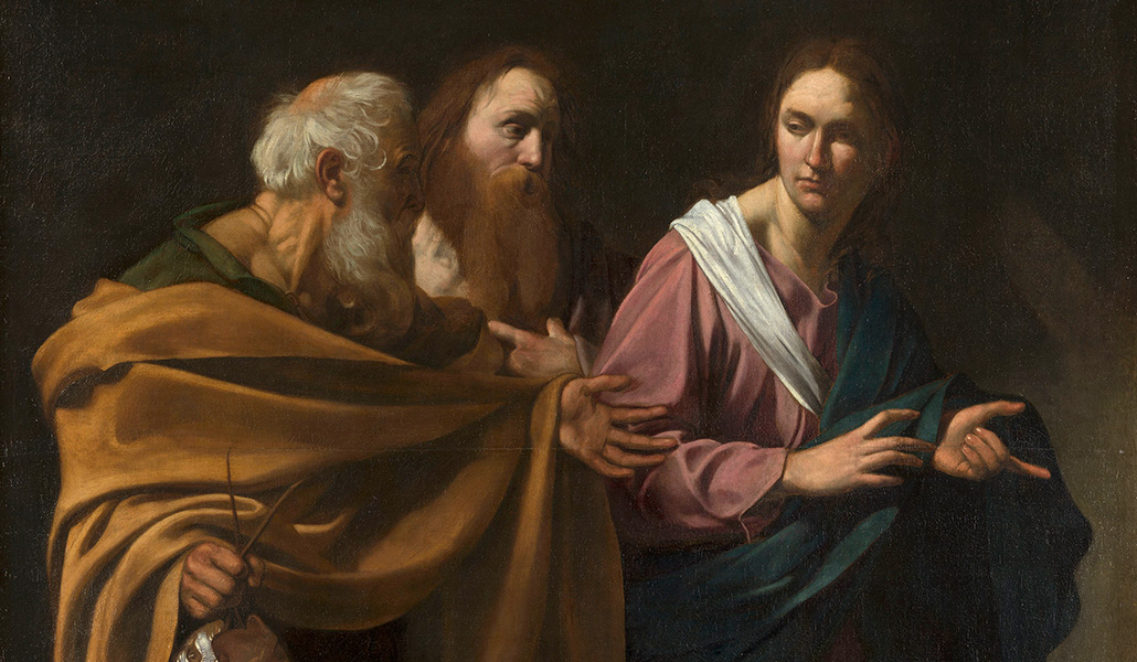 'La vocación de los santos Andrés y Pedro' de Caravaggio. The Royal Collection, Londres