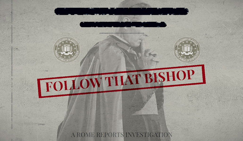 Carátula del documental Follow that Bishop!, producido por la agencia televisiva 'Rome Reports'