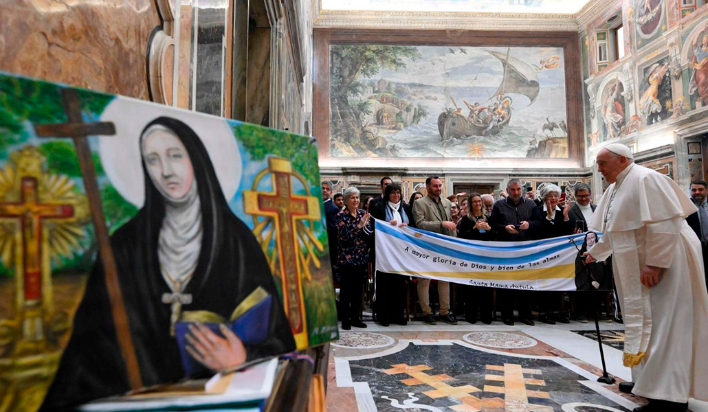 Los peregrinos argentinos en su encuentro con el Papa