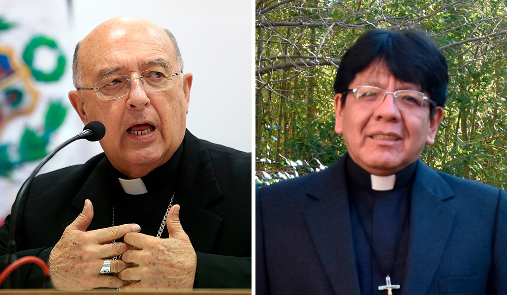 El cardenal Pedro Barreto y su sucesor, Luis Alberto Huaman