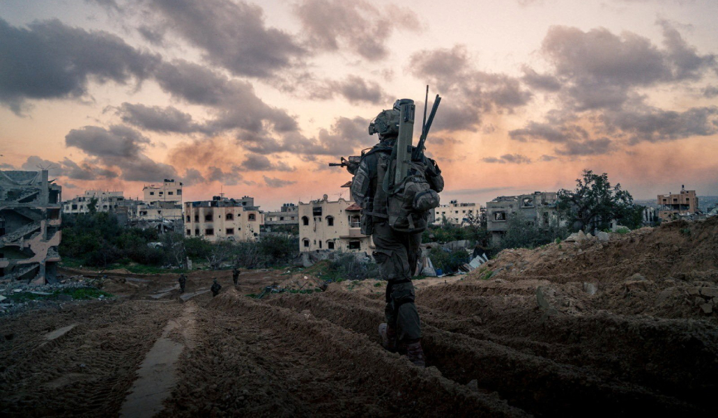 Militar israelí en la Franja de Gaza