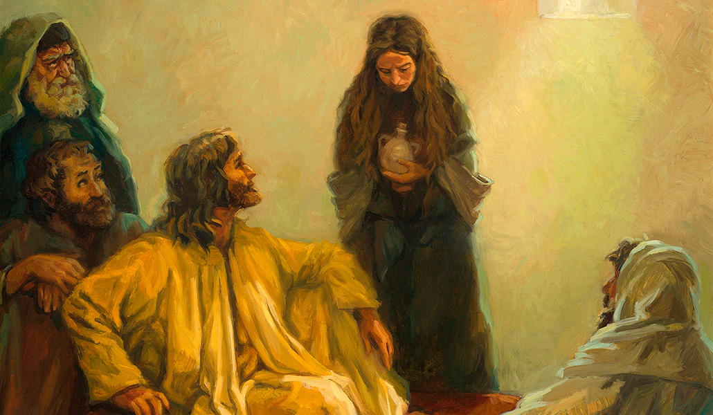'María Magdalena enjuga los pies de Jesús'. Jan van't Hoff