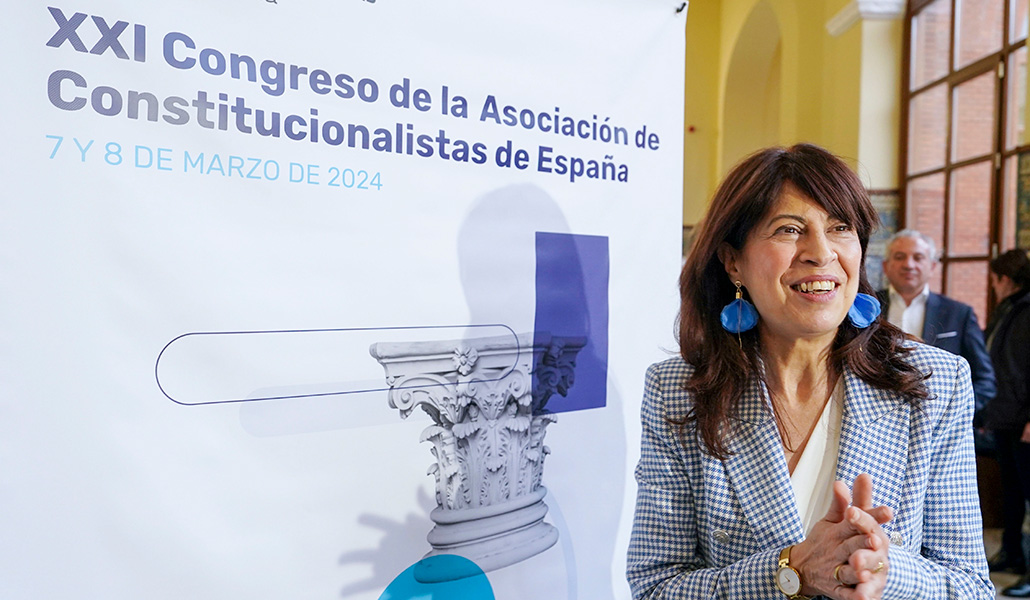 La ministra de Igualdad, Ana Redondo, participa en la inauguración del XXI Congreso de la Asociación de Constitucionalistas de España (ACE), en Valladolid, el 7 de marzo de 2024