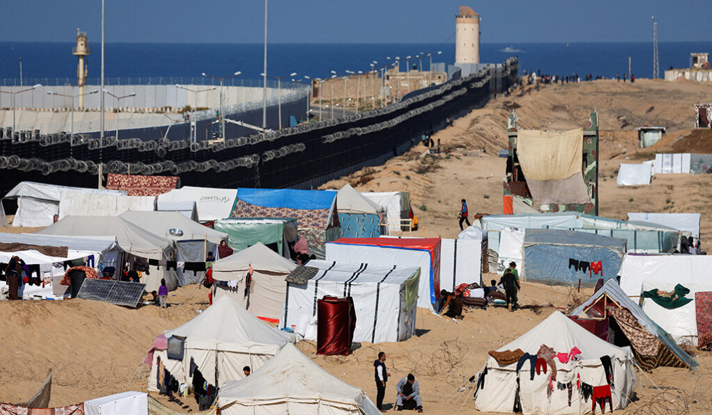 Vista del campamento de refugiados de Rafah