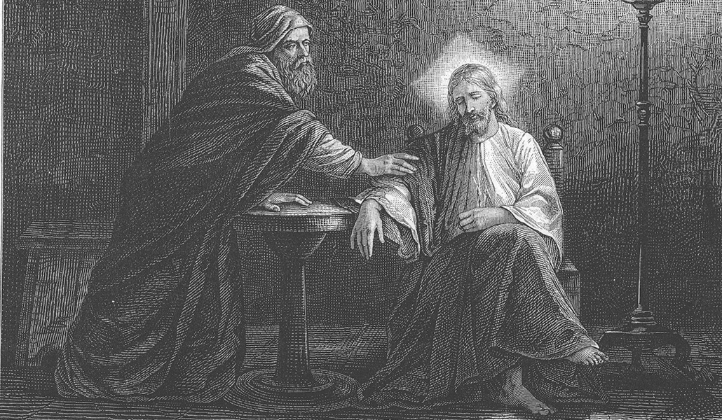 'Nicodemo busca a Jesús de noche'. Ilustración de Alexander Bida.