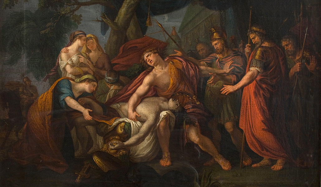 'Aquiles lamenta la muerte de Patroclo'. Autor desconocido